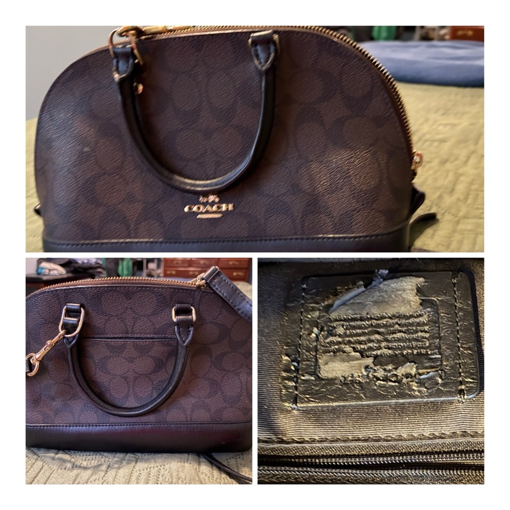 Coach Brown Leather Satchel with Gold Hardware